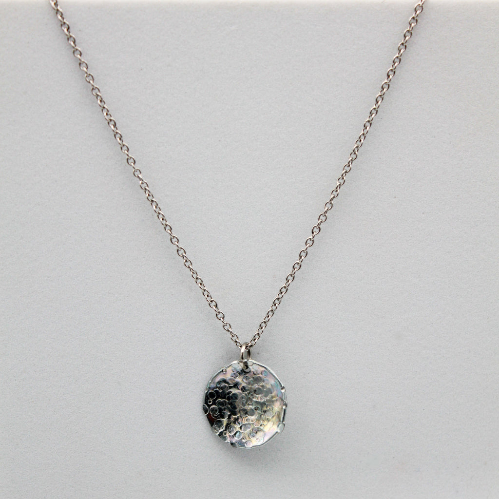 Awaken Necklace | Salvaged Steel Auto Part | Adjustable Stainless Steel Chain