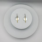 Full Circle Earrings | Repurposed Steel & Brass Automotive Parts | Stainless Steel Ear Wire