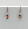 Shine Earrings | Repurposed Copper & Steel Auto Parts | Crystal Pearls | Stainless Steel Ear Wire