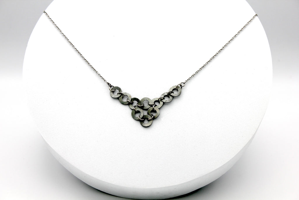 Still Standing Necklace | Salvaged Zinc Auto Parts | Adjustable Stainless Steel Chain