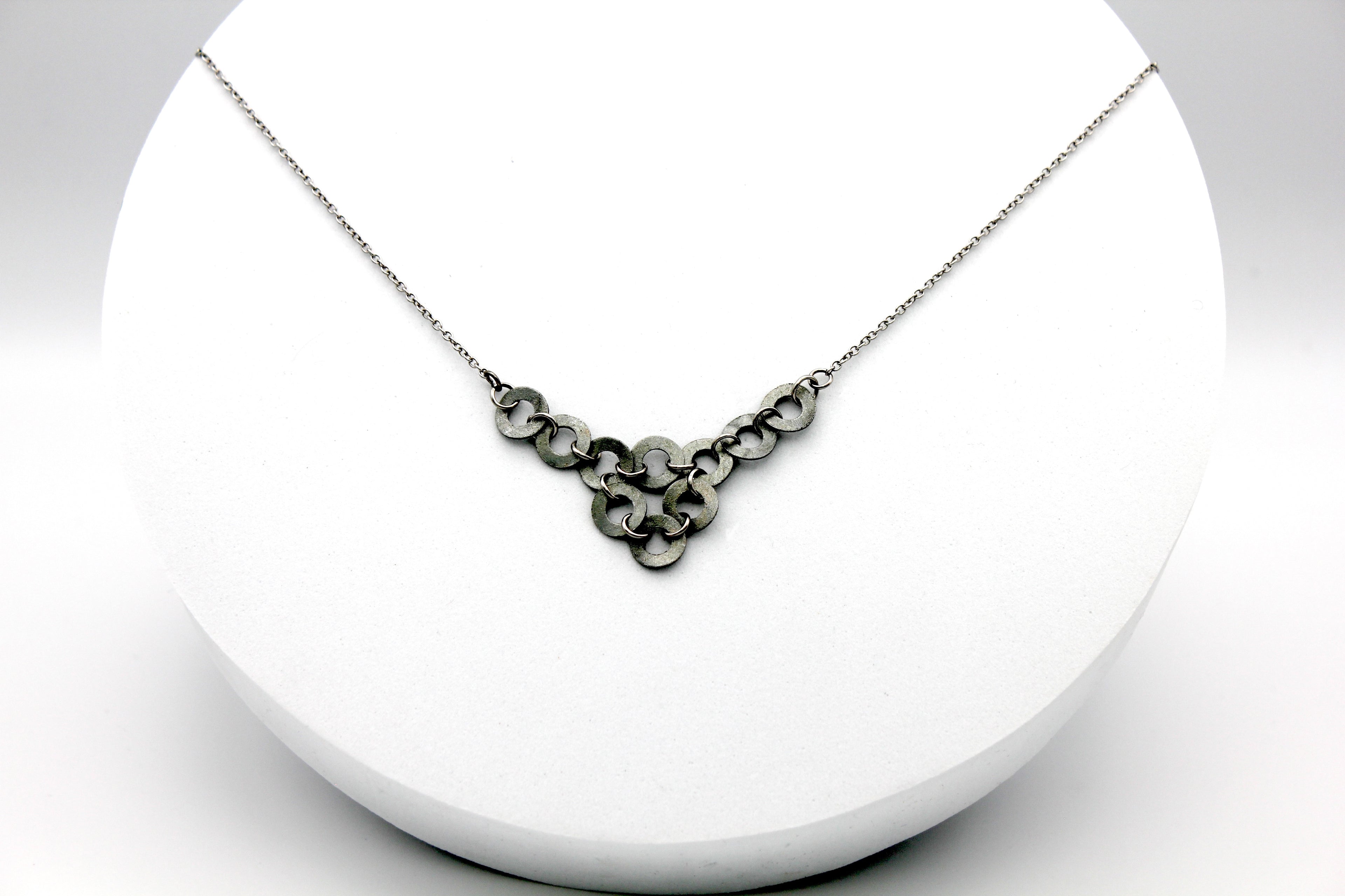 Still Standing Necklace | Salvaged Zinc Auto Parts | Adjustable Stainless Steel Chain