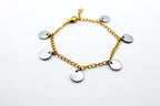 Worthy Charm Bracelet | Repurposed Steel Auto Parts | Adjustable 18K Gold Plated Chain