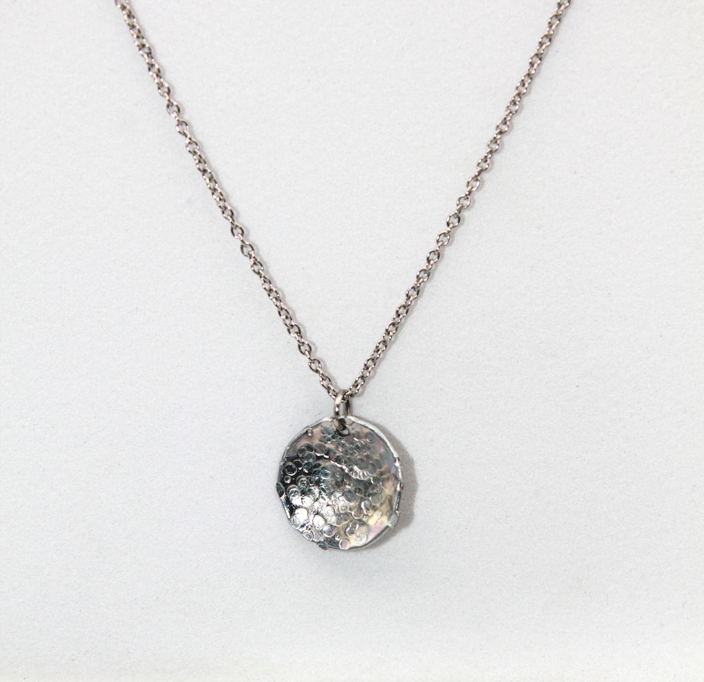 Awaken Necklace | Salvaged Steel Auto Part | Adjustable Stainless Steel Chain