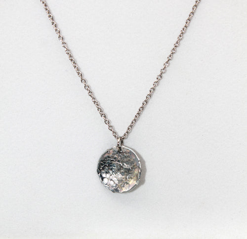 Awaken Necklace | Salvaged Steel Auto Part | Adjustable Stainless Steel Chain