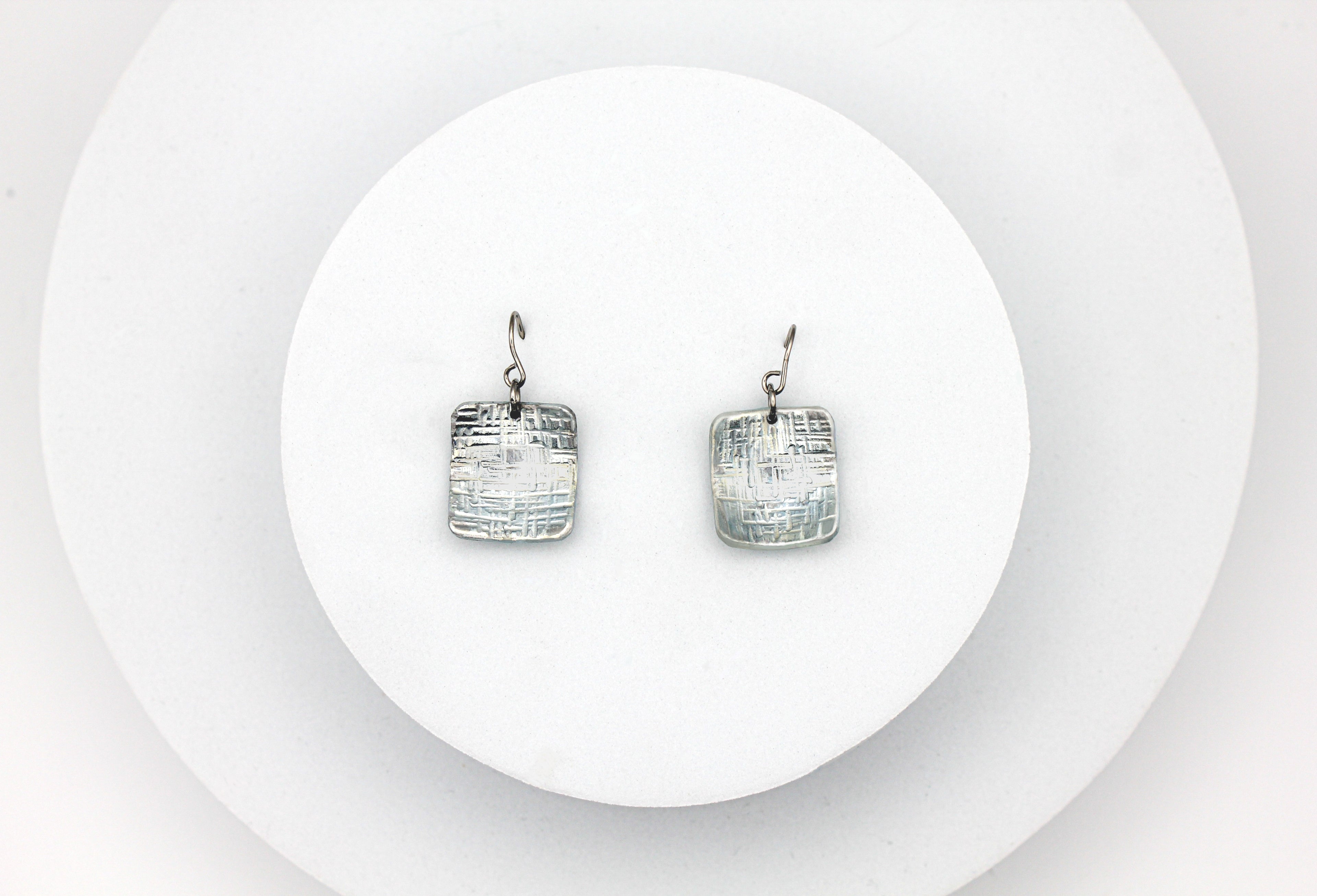 Unshaken Earrings | Repurposed Stainless Steel Auto Parts | Stainless Steel Ear Wire