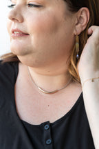Refined Through Fire Earrings | FW Pearl & Repurposed Auto Copper Brake Line | Gold Plated Ear Wire