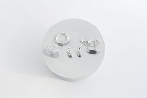 Circle Dangle Sterling Silver Post Earrings