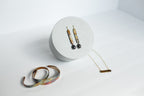 Refined Through Fire Earrings | FW Pearl & Repurposed Auto Copper Brake Line | Gold Plated Ear Wire