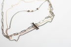 three strand necklace close up clasp