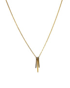 Trinity Necklace | Repurposed Automotive Cotter Pins | Gold Plated Chain