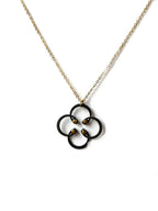 Mini Necklace | Repurposed Auto Retaining Rings & Brass Rivets | Gold Plated Chain