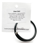 Clean Start Unisex Bracelet | Repurposed Automotive Steel Brake Line | Rubber Windshield Wiper Tubing