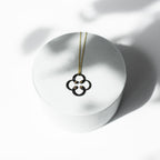 Mini Necklace | Repurposed Auto Retaining Rings & Brass Rivets | Gold Plated Chain