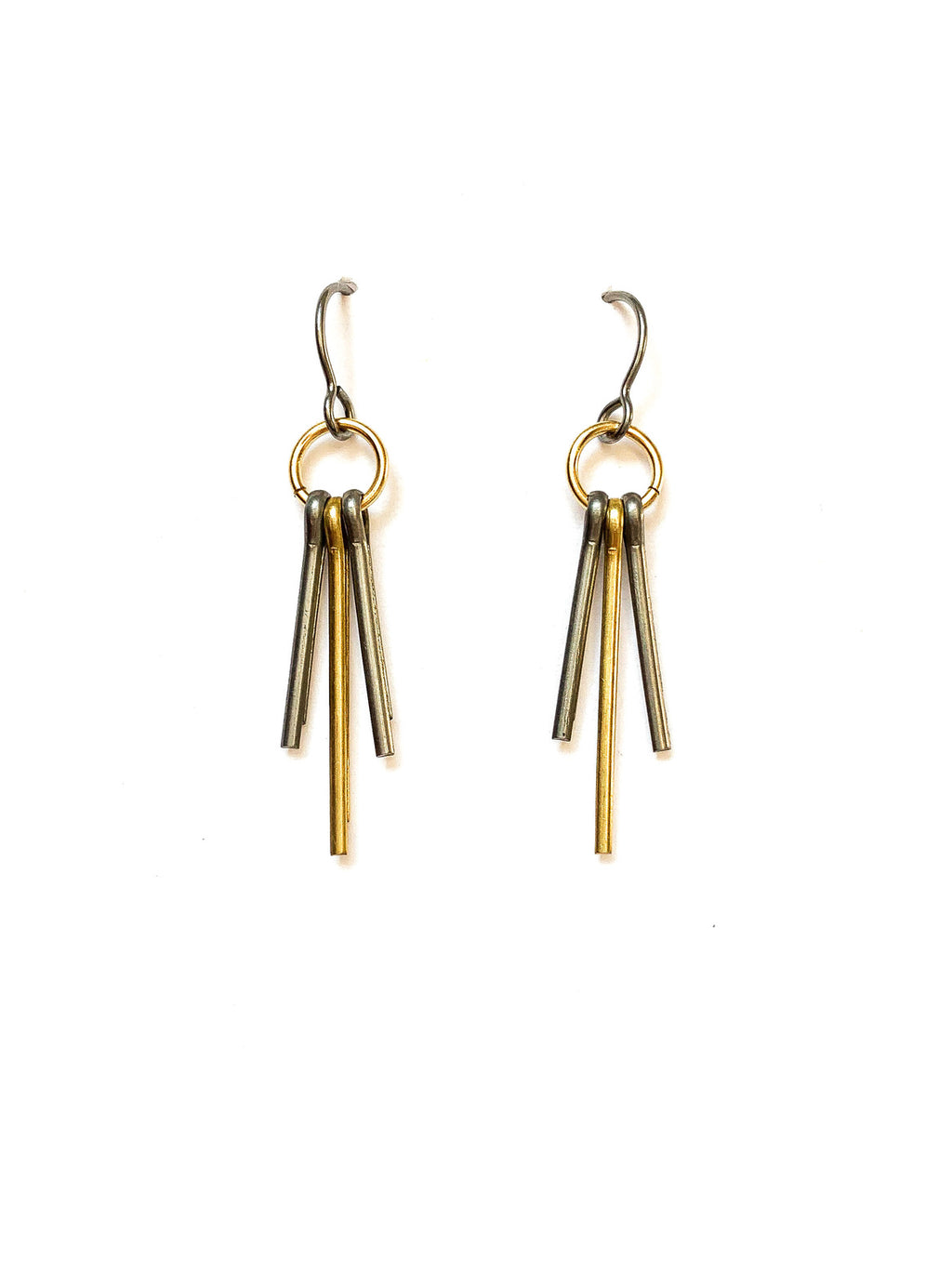 Trinity Earrings | Repurposed Automotive Cotter Pins | Stainless Steel Ear Wire
