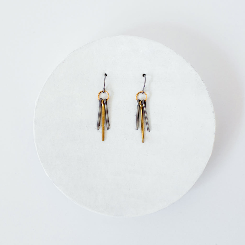 Trinity Earrings | Repurposed Automotive Cotter Pins | Stainless Steel Ear Wire